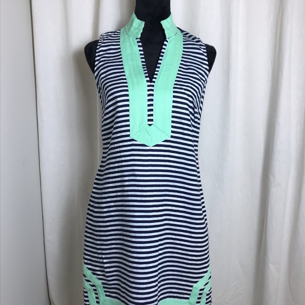 Sail to Sable Mint and Black Striped Dress